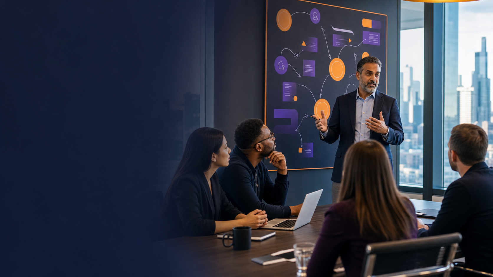 AML trainer leading a practical risk workshop for a fintech team