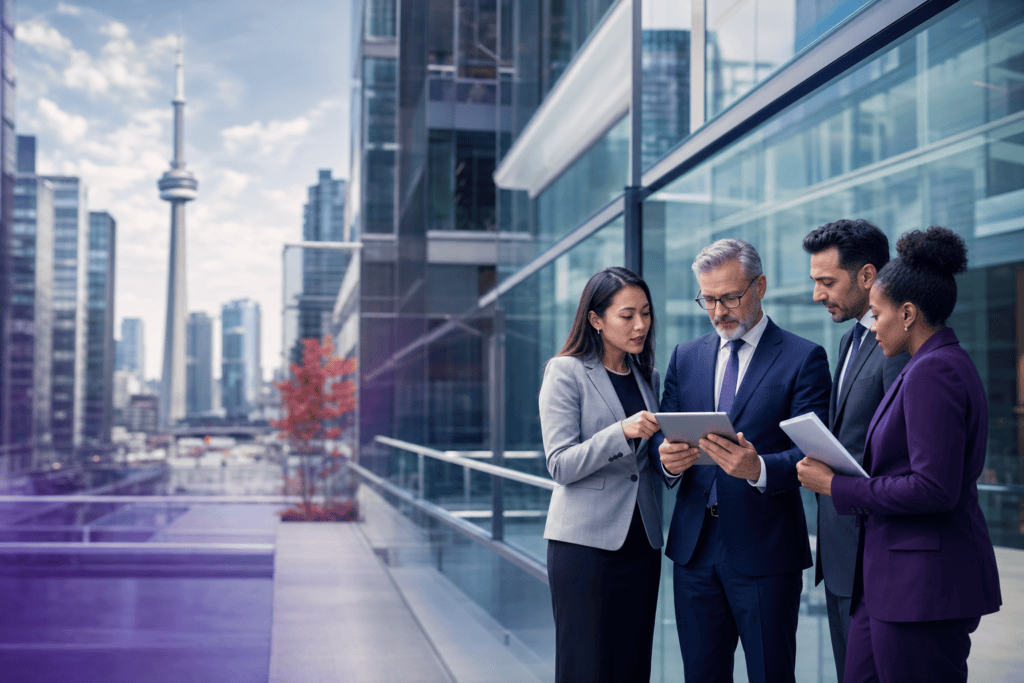 International fintech team assessing Canadian MSB and Foreign MSB registration routes in Toronto